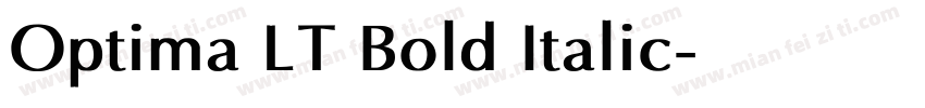 Optima LT Bold Italic字体转换